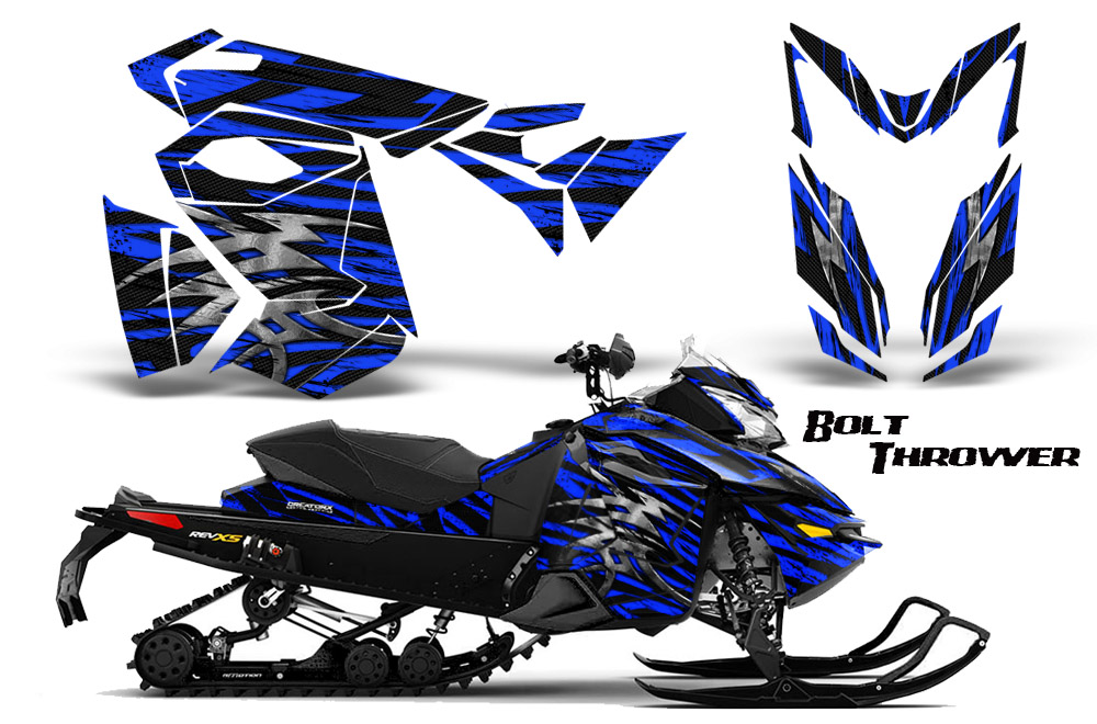 Skidoo Rev XS Graphics Kit Bolt Thrower Blue